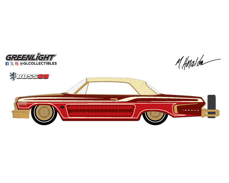 GREENLIGHT 1963 CHEVROLET IMPALA LOW RIDER "MET. RED" *** PRE ORDER