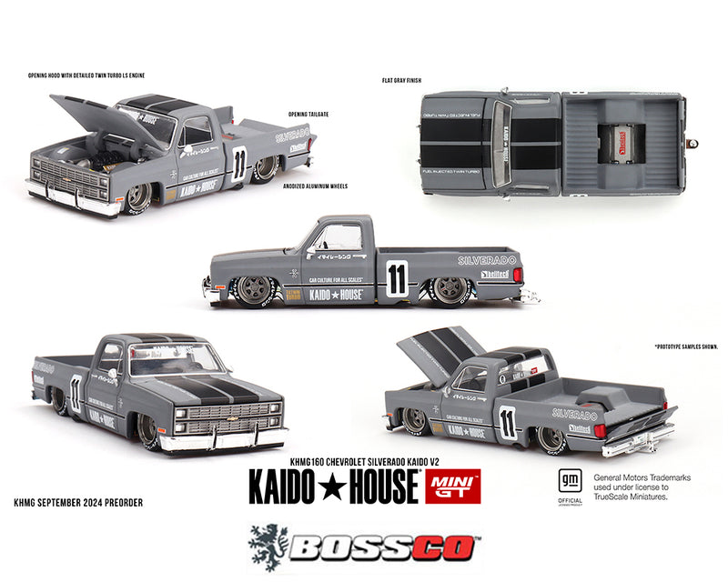 MINI GT KAIDO HOUSE CHEVROLET SILVERADO V2  (GREY)***PRE ORDER