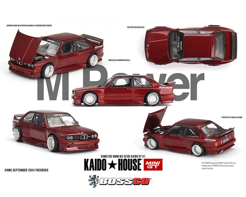 MINI GT KAIDO HOUSE BMW M3 (E30) "METALLIC RED" ***PRE ORDER