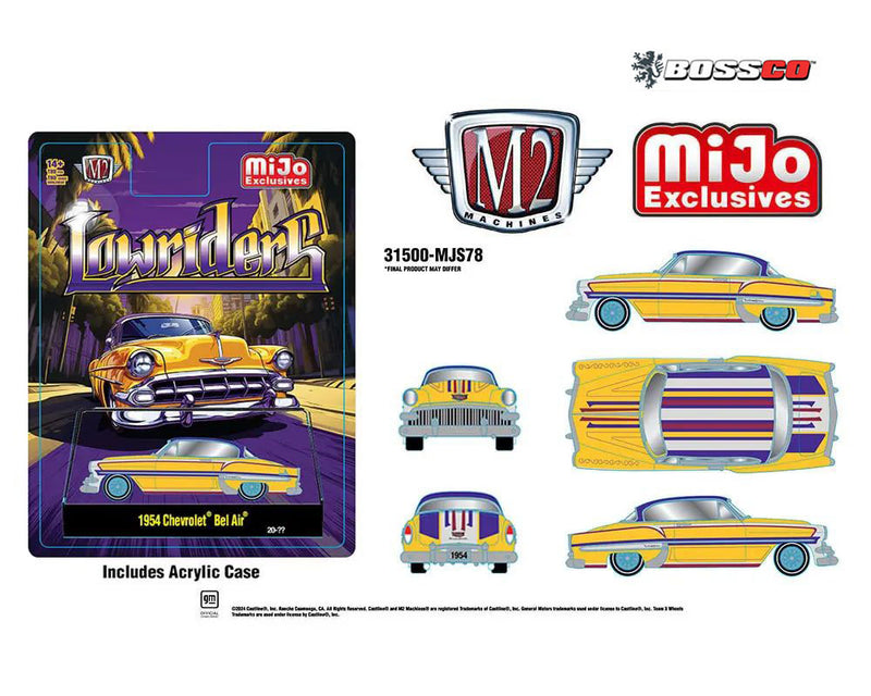 M2 '54 CHEVROLET BEL AIR LOWRIDER "METALLIC YELLOW" *** PRE-ORDER