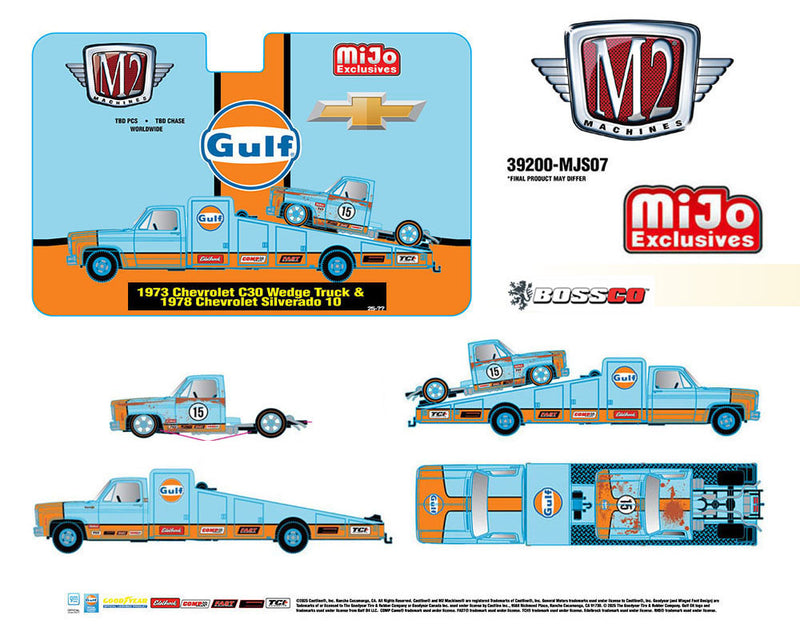 M2 '73 CHEVROLET C30 & '78 CHEVROLET SILVERADO 10 SET "GULF" *** PRE ORDER