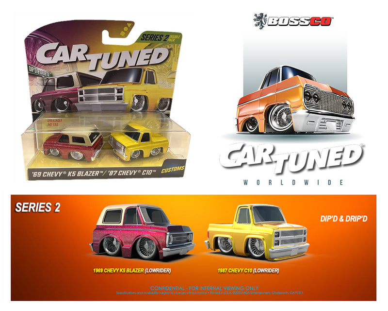 MGA 1/64 CAR TUNED SERIES 2 CHEVROLET C10 / K5 BLAZER LOWRIDER SET (2 ...