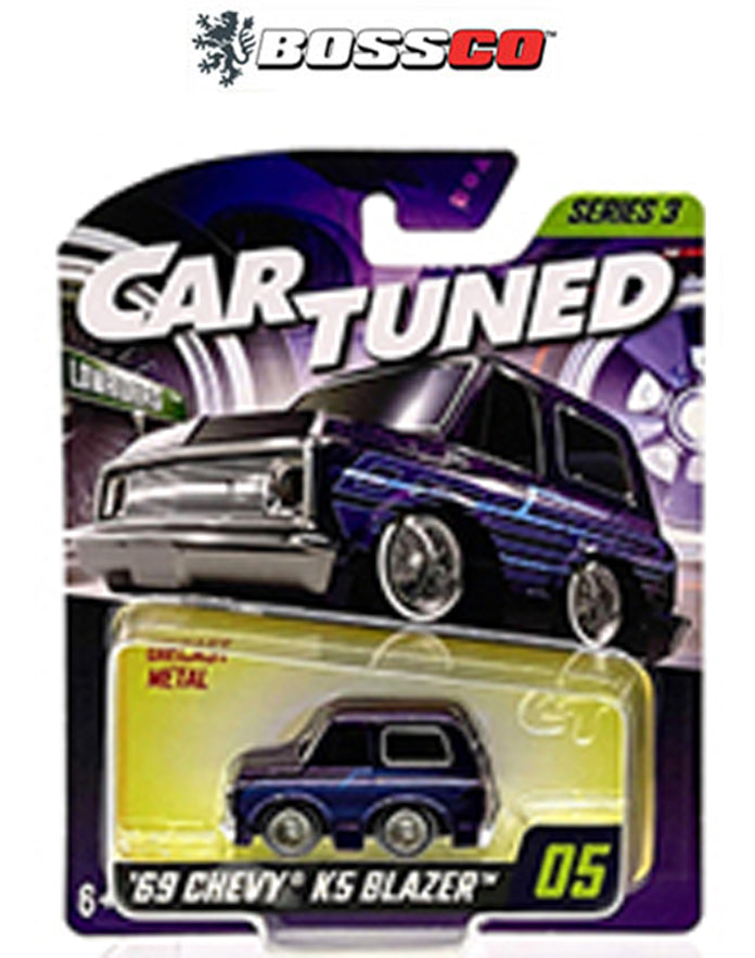 MGA 1/64 CAR TUNED '69 CHEVY K5 BLAZER LOWRIDER #05 MAINLINE SERIES 3 "PURPLE"