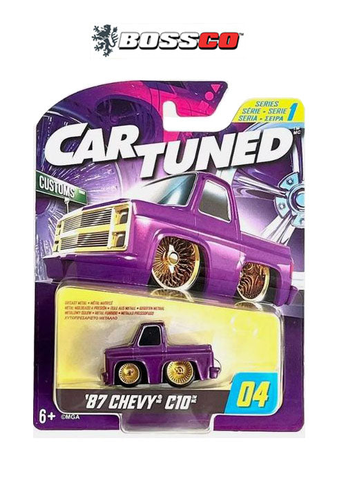 MGA 1/64 CAR TUNED SERIES '87 CHEVY C10 #04 HOBBY SERIES 1 "PURPLE"