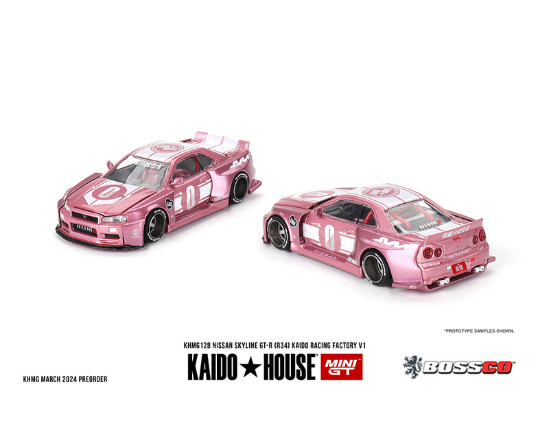 MINI GT - KAIDO HOUSE NISSAN SKYLINE GT-R (R34) "PINK" ***PRE ORDER