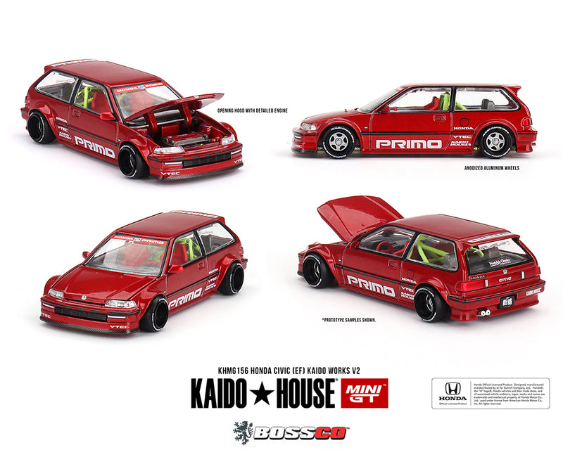 MINI GT KAIDO HOUSE HONDA CIVIC(EF) WORKS V2 "RED" ***PRE ORDER