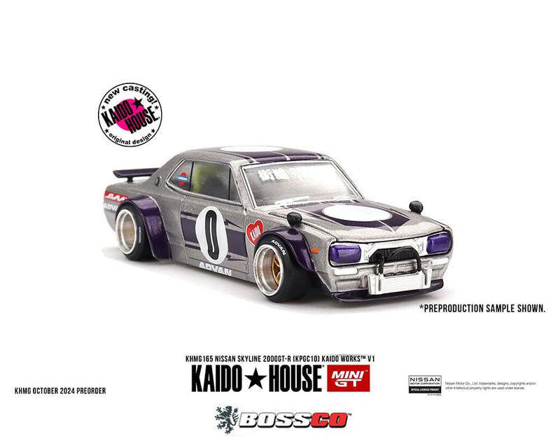 MINI GT KAIDO HOUSE NISSAN SKYLINE GT-R (KPGC10) "SILVER" ***PRE ORDER