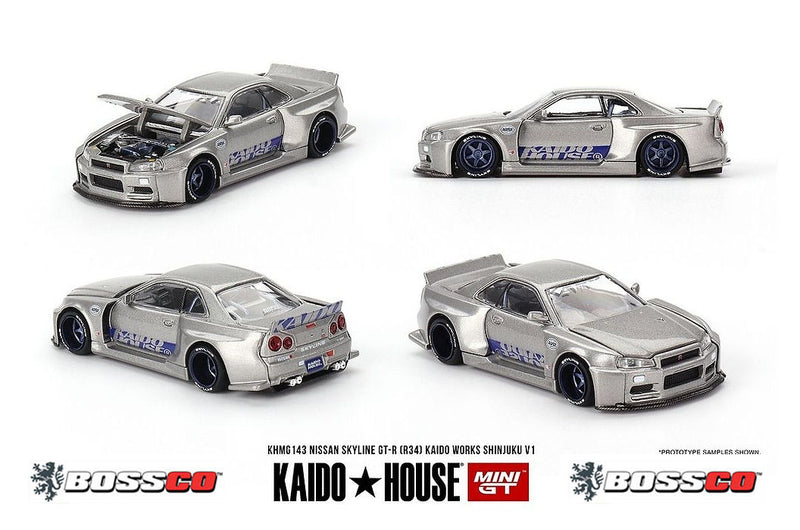 MINI GT KAIDO HOUSE NISSAN SKYLINE GT-R (R34) "SHINJUKU" ***PRE ORDER