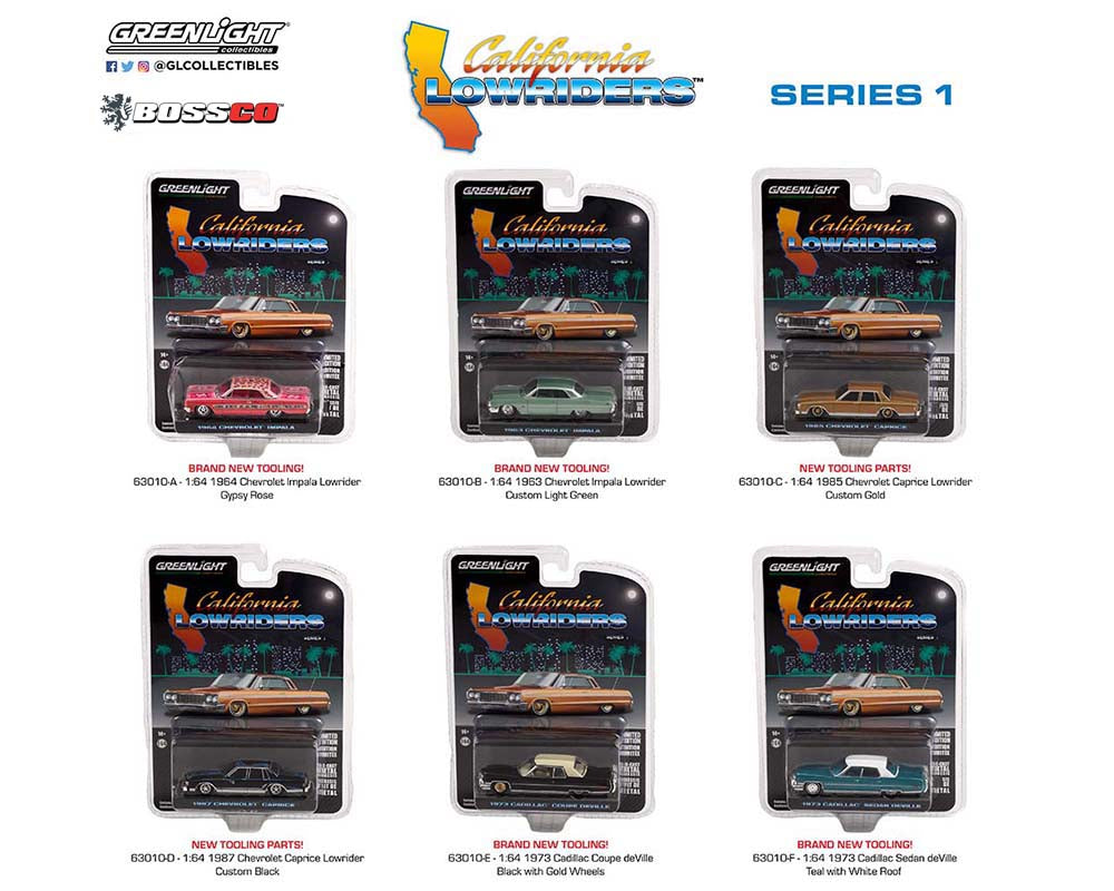 GREENLIGHT - CALIFORNIA LOWRIDERS (SET of 6) – Boss Company